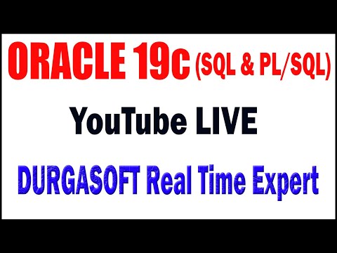 ORACLE 19c tutorials  by Mr. Murali