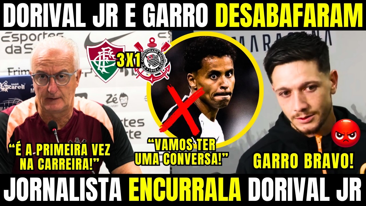 🚨 DORIVAL JR É CONFRONTADO EM COLETIVA CAÓTICA E GARRO SOLTA O VERBO APÓS VEXAME DO TIMÃO