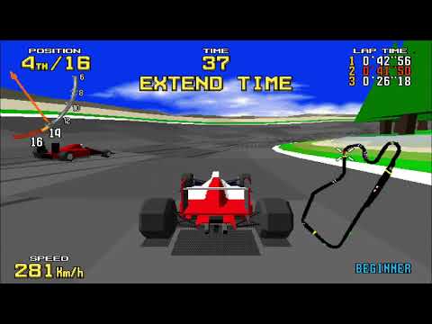 Virtua Racing (1992) Arcades, SEGA AM2 Gameplay 16:9 Widescreed HD 60fps