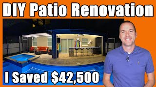 My DIY Patio Renovation: LED Inlay Concrete Countertops, Motorized Aluminum Pergola, Outdoor Kitchen