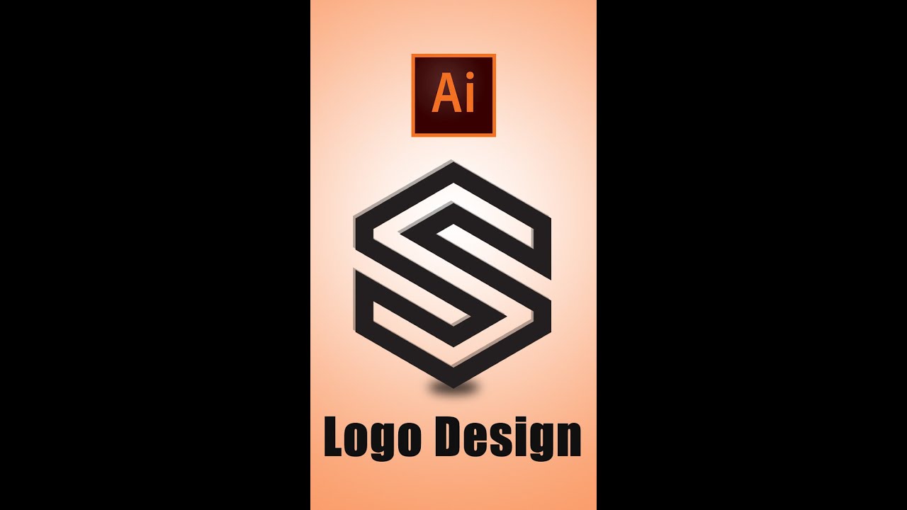 how to Create Letter (s)  Logo Design Using Font and Line Tool | Simple monogram grid Logo #shorts