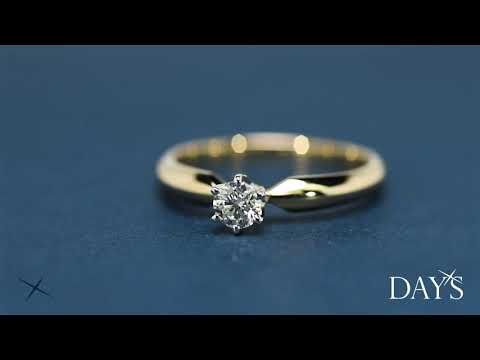 Diamond Solitaire Ring in 14kt Yellow Gold (1/4ct)