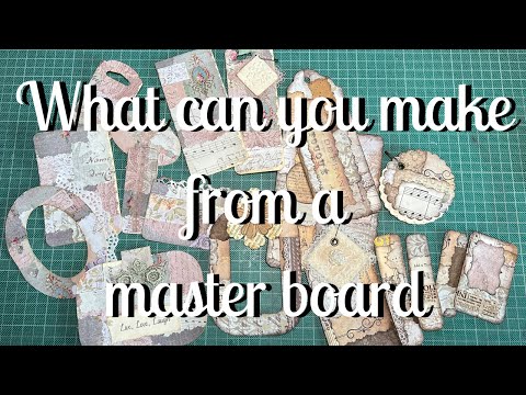 Some things you can make from a master board for junk journals and scrapbooking
