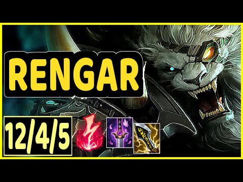RENGAR VS WUKONG - 12/4/5 KDA JUNGLE GAMEPLAY CHALLENGER I