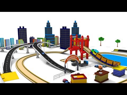 Trains for kids - choo cho train - train cartoon - car cartoon - videos for children