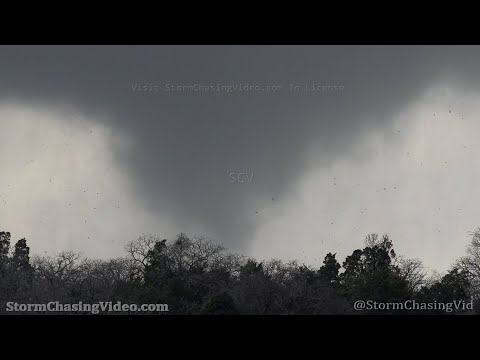 Very Close Range Damaging Tornado, Elgin, TX - 3/21/2022