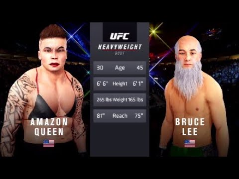 Amazon Queen vs. Old Bruce Lee - EA Sports UFC 4