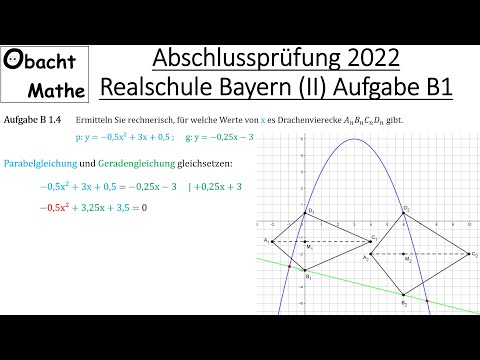 Abschlussprüfung Mathe 2022 Realschule Bayern (Gruppe 2/3) | Aufgabe B1 vorgerechnet | ObachtMathe