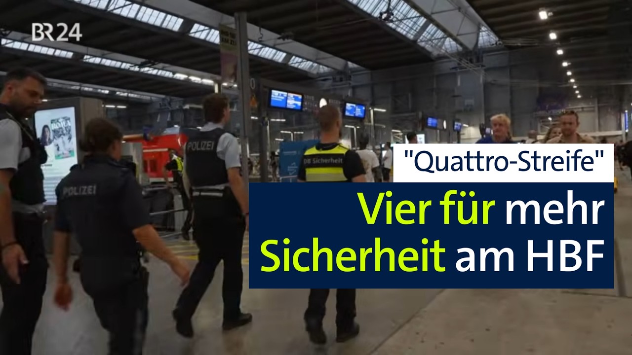 Vier Einsatzkräfte auf Hbf-Streife für mehr Sicherheits für Reisende | Abendschau | BR24
