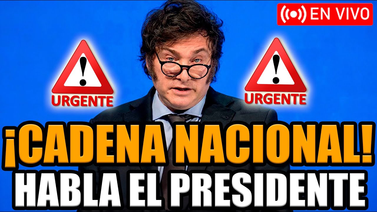 🔴URGENTE MILEI EN VIVO CADENA NACIONAL INAUGURA BOLSA DE COMERCIO