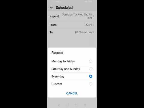 Do not disturb mode and its settings in a Huawei smartphone
