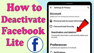 How to deactivate facebook lite account 2023 | facebook lite app | deactivate fb lite account fb id