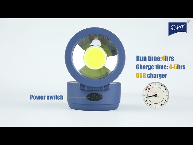 كشاف المخيمات اضاءة LED قابل للشحن 200 لومنز- إضاءة قوية، سهل الحمل والتثبيت، مناسب للطوارئ والأنشطة الخارجية،ضمان سنتان