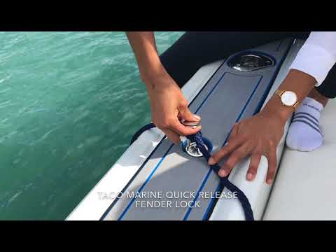 Look How EASY it is to Use the TACO Marine Quick Release Fender Lock