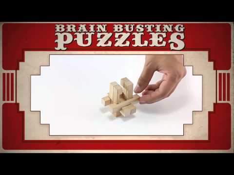 Brain Busting Puzzles - 4 Classic Wooden Puzzles - The Lock