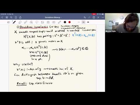 Nikolas Kuhn (March 26, 2021):  A blowup formula for virtual Donaldson invariants