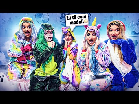 BELINHA FEZ UMA FESTA DO PIJAMA DO TERROR COM AS MENINAS