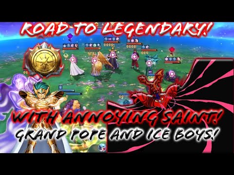 Saint Seiya: Awakening - Road To Legendary with Annoying Lineup! Grand Pope and Ice Boys!