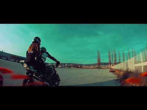 Drone vs motorbike stunter Dejan Špoljar