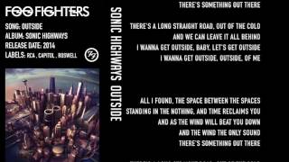 Foo Fighters - Outside - Lyrics