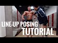 Bodybuilding Posing Tutorial - LINE-UP POSES - German With English Subtitles