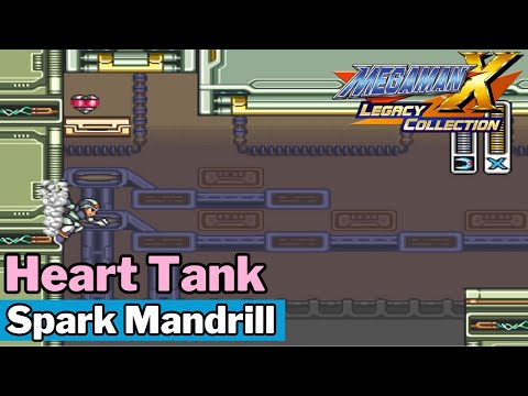 Megaman X [Legacy Collection] - Spark Mandrill's Heart Tank Location