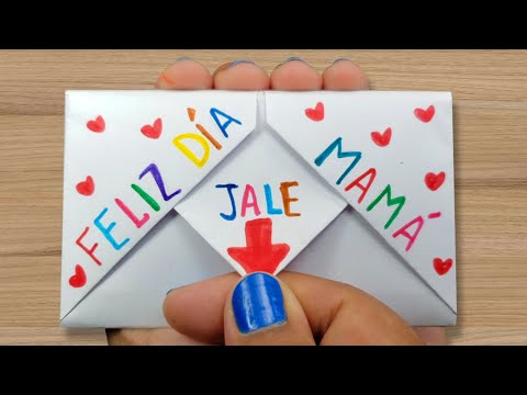 👗Tarjeta con mensaje secreto para el día de la madre/MUJER 😘SURPRISE MESSAGE CARD FOR MOTHER'S DAY 🥰
