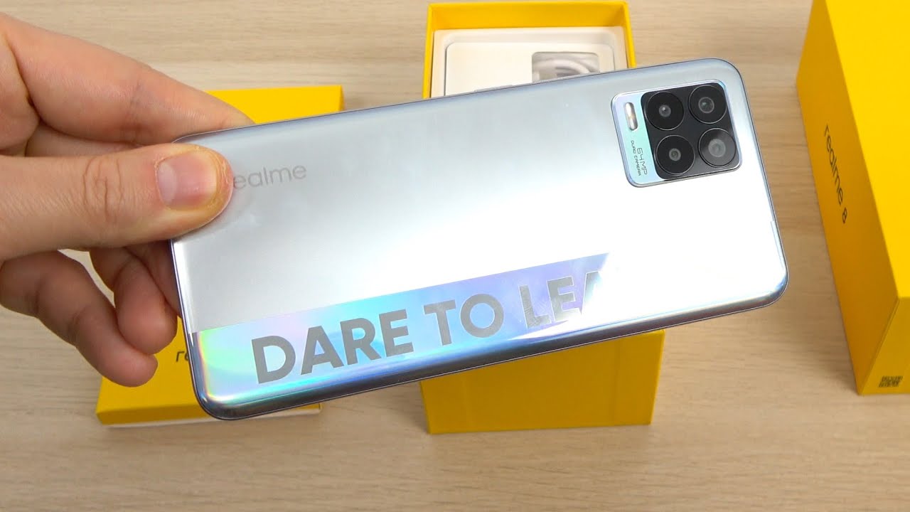 Realme 8 Unboxing (Cyber Silver Back Phone With AMOLED Screen)