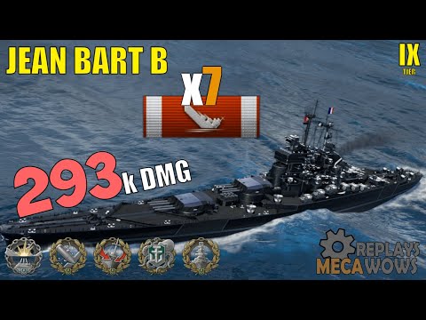 Jean Bart B 7 Kills & 293k Damage | World of Warships Gameplay