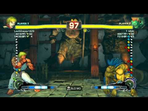 SSF4 AE: LeviStrauss1829 (Ken) vs T SRAI (Blanka) - Ranked Match (720p HD)
