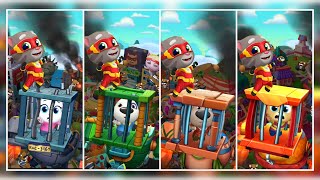 Talking Tom Hero Dash -Tom saving all friends with 4 screens New Update 2025 #talkingtom #video