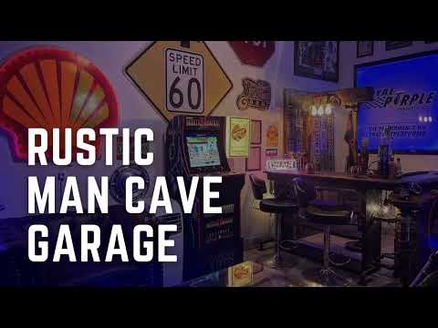 Check Out This Awesome Rustic Garage Man Cave
