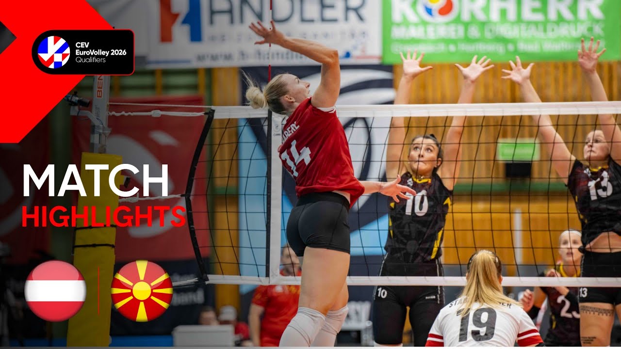 Highlights | Austria vs. North Macedonia | CEV EuroVolley 2026 | Qualification Phase W | Pool F