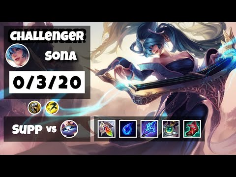 Sona vs Yuumi BR Challenger SUPPORT (0/3/20) - v11.18