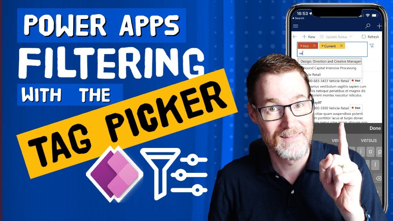 How to create multi-value filtering using a Tag Picker in Power Apps
