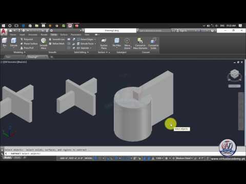 Autocad 3d Modeling | Autocad 2017 tutorial for beginners | Union | Subtract| Intersect | Lesson 51