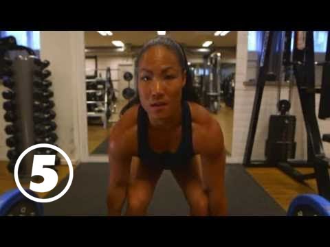 Gladiatorn Jenny "Kitsune" Adolfsson inför Ninja Warrior