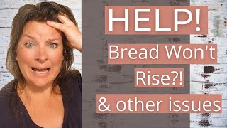 4 Common Bread Baking Problems & How to Fix Them | Bread Not Rising | Bread Falls | Bread Fails Help