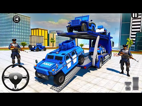 Police Trailer Truck Transport Simulator - Police Car Transport Games - Android Gameplay