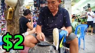 $2 Nike Shoe Repair in Streets of Vietnam Capital 🇻🇳