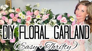 🌿((NEW!!)) DIY SPRING EASTER FLORAL GARLAND~ Easy + Budget Friendly Thrift Olivia's Romantic Home