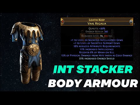 POE 20 Divine INT STACKING Body Armour!