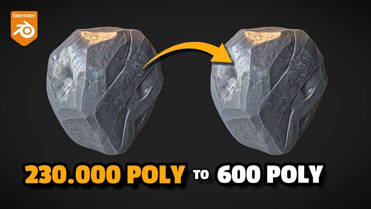 Transfer HIGH POLY details to LOW POLY object in Blender