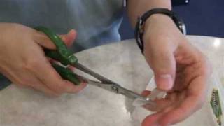 How to cut open a piece of dimo (flute membrane)