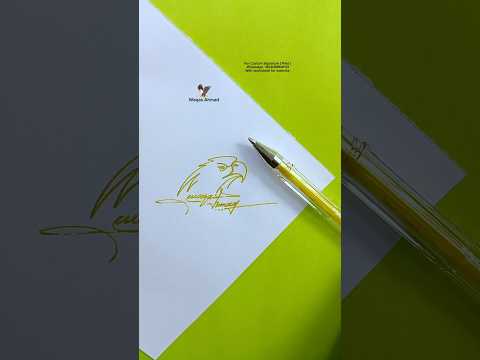 Eagle Signature 🦅 #eagle #signature #howtosign #shorts