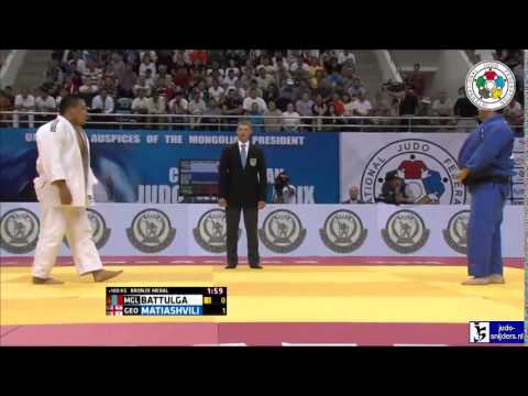 Judo 2014 Grand Prix Ulaanbaatar: Battulga (MGL) - Matiashvili (GEO) [+100kg] bronze