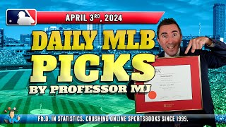 MLB DAILY PICKS | TOP PREDICTIONS BACKED BY 2 BETTING SYSTEMS FOR TONIGHT! (April 3rd) #mlbpicks
