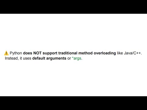 28 1 Method Overloading Python Style