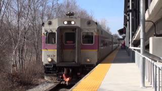 preview picture of video 'Littleton, MA: MBTA Commuter Train 1017, Inbound to Boston'