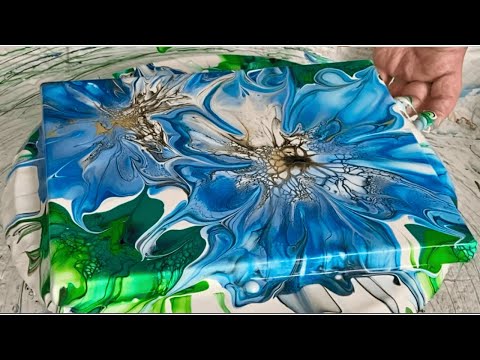 22 Watch Fantastic Blue Blooms Come to Life! Fluid Art Bloom Technique